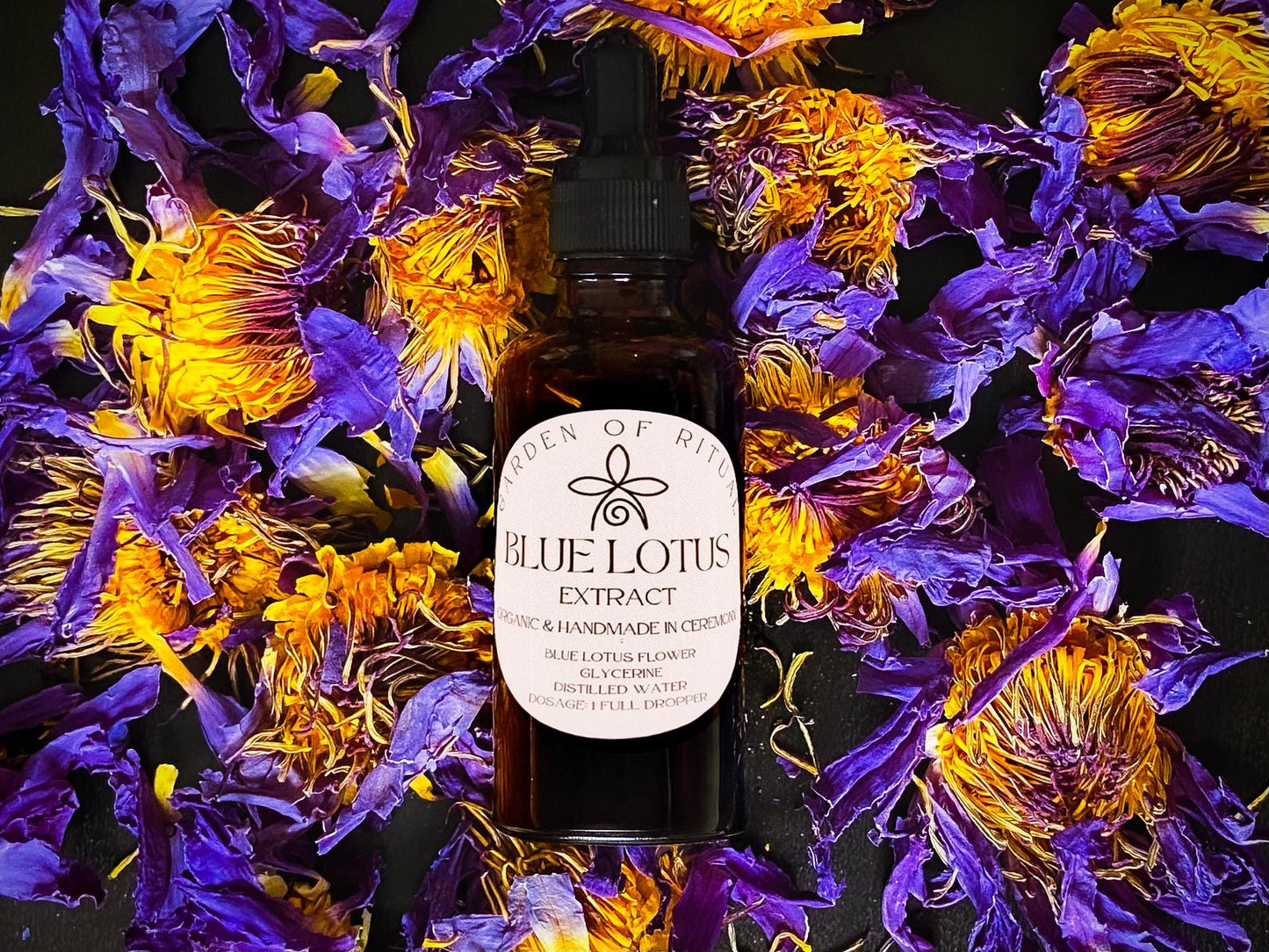 ORGANIC BLUE LOTUS Extract: Alcohol-Free Relaxation & Meditation Drops