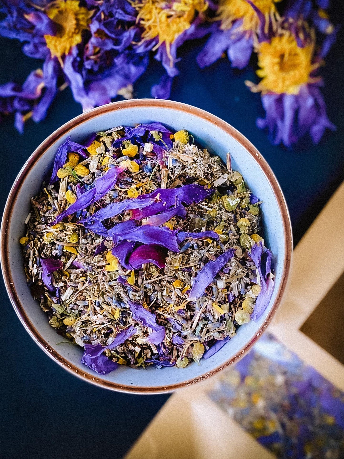 LUCID DREAM Herbal Blend: Blue Lotus, Valerian, Mugwort, Lemon Balm, Chamomile, Lavender