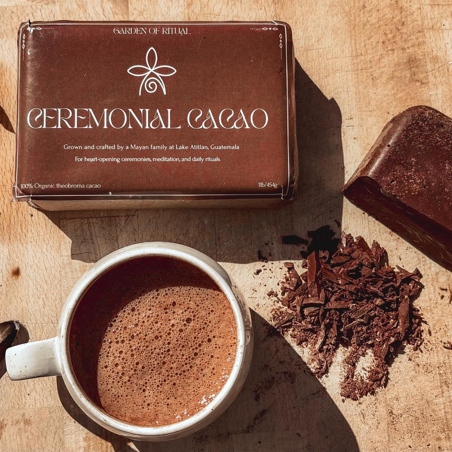 GUATEMALAN CEREMONIAL CACAO Block: Organic Theobroma Cacao - 454g